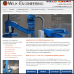 Screen shot of the Wilki Engineering Manufacturers website.