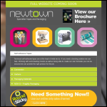 Screen shot of the Newtown Packaging Ltd website.