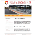 Screen shot of the Churchill Contractors Ltd website.