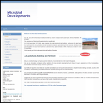 Screen shot of the Microbial Developments Ltd website.