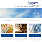 Screen shot of the HVDS Air Filters website.