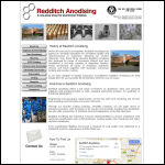 Screen shot of the Redditch Anodising website.