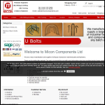 Screen shot of the Micon Components Ltd website.