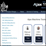 Screen shot of the Ajax Machine Tools International Ltd website.