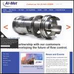 Screen shot of the Al-Met (Wear Parts) Ltd website.