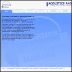 Screen shot of the Acoustics & Noise Ltd website.