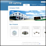 Screen shot of the CB Lighting Co website.