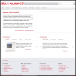 Screen shot of the Multi-Alarm Systems (GB) Ltd website.