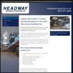 Screen shot of the Headway Storage Systems Ltd website.