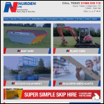 Screen shot of the A C Nurden Ltd website.