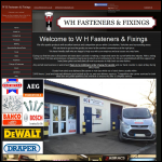 Screen shot of the W S M Fasteners website.