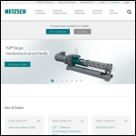 Screen shot of the Netzsch Pumps & Systems Ltd website.