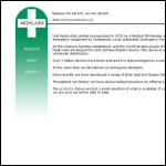 Screen shot of the Unit Medic-Aids Ltd website.