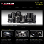 Screen shot of the Dunlop Systems & Components website.