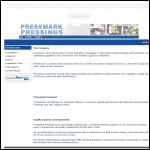 Screen shot of the Pressmark Pressings Ltd website.