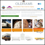 Screen shot of the Oldhams Removals Ltd website.