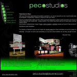 Screen shot of the Peco Studios Ltd website.