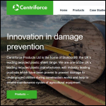 Screen shot of the Centriforce Products Ltd website.