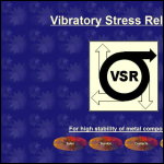 Screen shot of the Vibratory Stress Relieving Co. website.