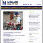 Screen shot of the Midland Electrical Services website.