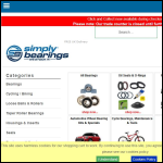 Screen shot of the Simply Bearings Ltd website.