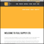 Screen shot of the Full Supply Ltd website.