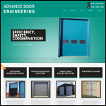 Screen shot of the Advance Door Engineering Ltd website.