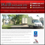 Screen shot of the M & B Haulage Ltd website.