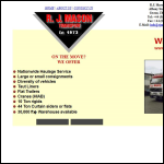 Screen shot of the R J Mason Transport website.