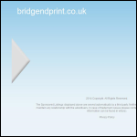Screen shot of the Bridgend Print Centre website.