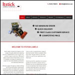 Screen shot of the Itstick Labels Ltd website.