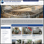 Screen shot of the Blue Chip International Food Equipment website.