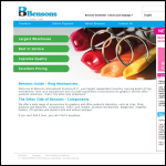 Screen shot of the Bensons International Systems Ltd website.