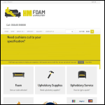 Screen shot of the H M Foam Distributors Ltd website.