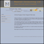 Screen shot of the Means 2 Consulting Ltd website.