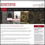 Screen shot of the Evans & White Manufacturing Ltd website.