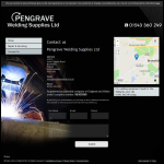 Screen shot of the Pengrave Welding Supplies Ltd website.