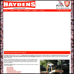 Screen shot of the Hayden, W. & Sons Ltd website.