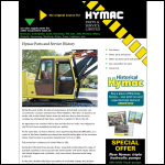 Screen shot of the Hymac Parts & Service Ltd website.
