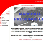 Screen shot of the J H Marshall (Pressings) Ltd website.
