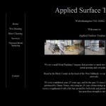 Screen shot of the Applied Surface Treatment website.