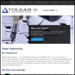 Screen shot of the Tolgar Engineering Ltd website.