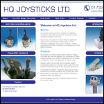Screen shot of the HQ Joysticks Ltd website.