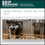Screen shot of the HB Rentals Ltd website.