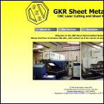 Screen shot of the GKR Sheet Metal Ltd website.