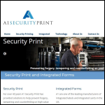Screen shot of the A1 Security Print Ltd website.
