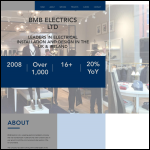 Screen shot of the BMB Electrical Ltd website.