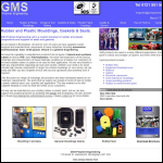 Screen shot of the GMS Polymer Engineering Ltd website.