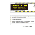 Screen shot of the Verminater Pest Control website.