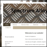 Screen shot of the Spectrum Alloys Ltd website.